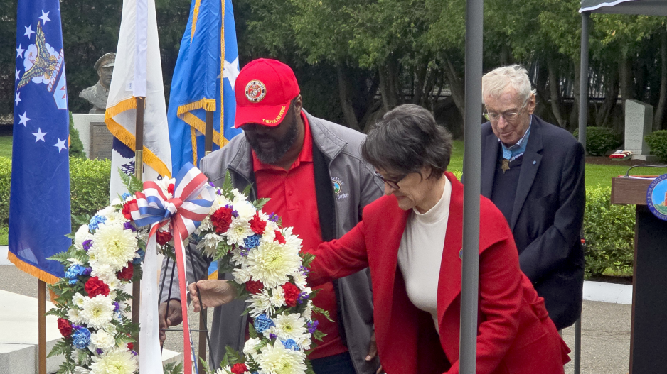 Katjana with Marines