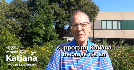 Senior Martin Polignone supports Mayor Katjana